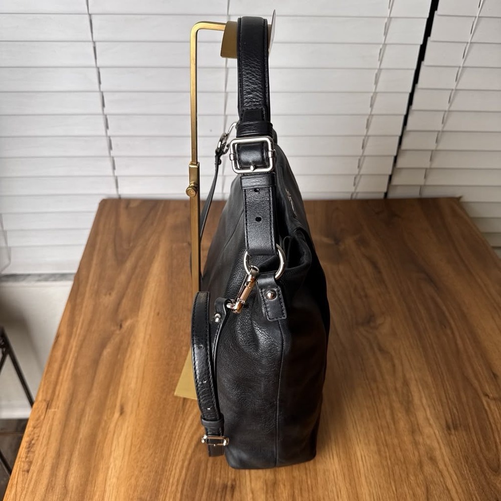 Coach Madison Isabelle Black Leather Hobo Shoulder Bag 21224 - Picture 10 of 16